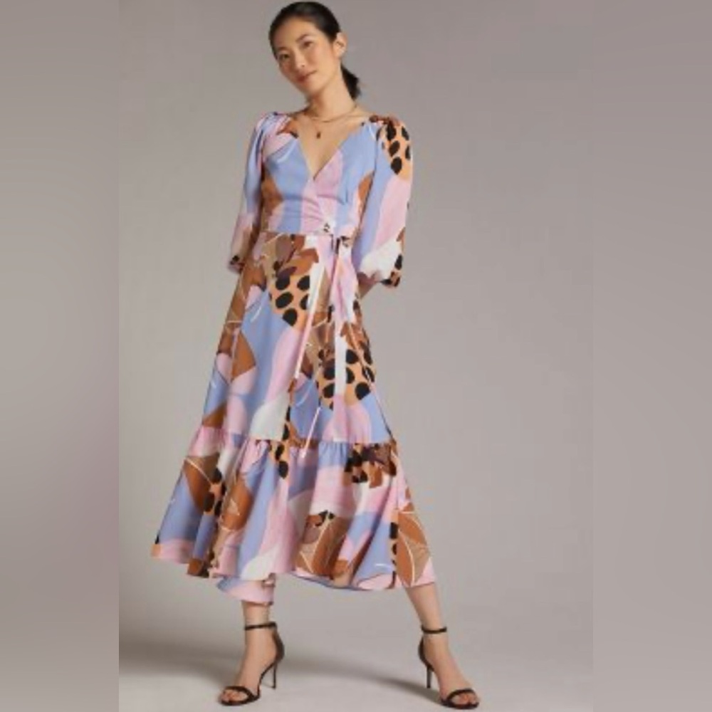 Gorgeous Anthropologie Multi-Color Maxi Dress